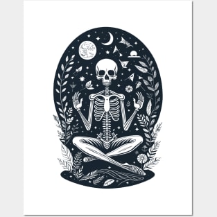 Zen Skull (monochrome) Posters and Art